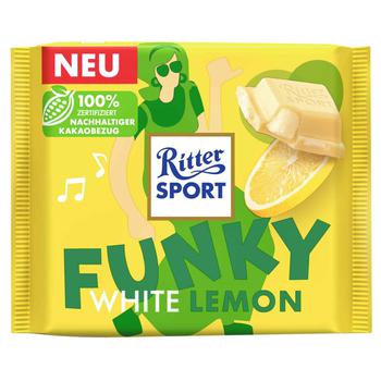 Шоколад белый Ritter Sport Funky с лимонным кремом 100г - купить, цены на NOVUS - фото 1