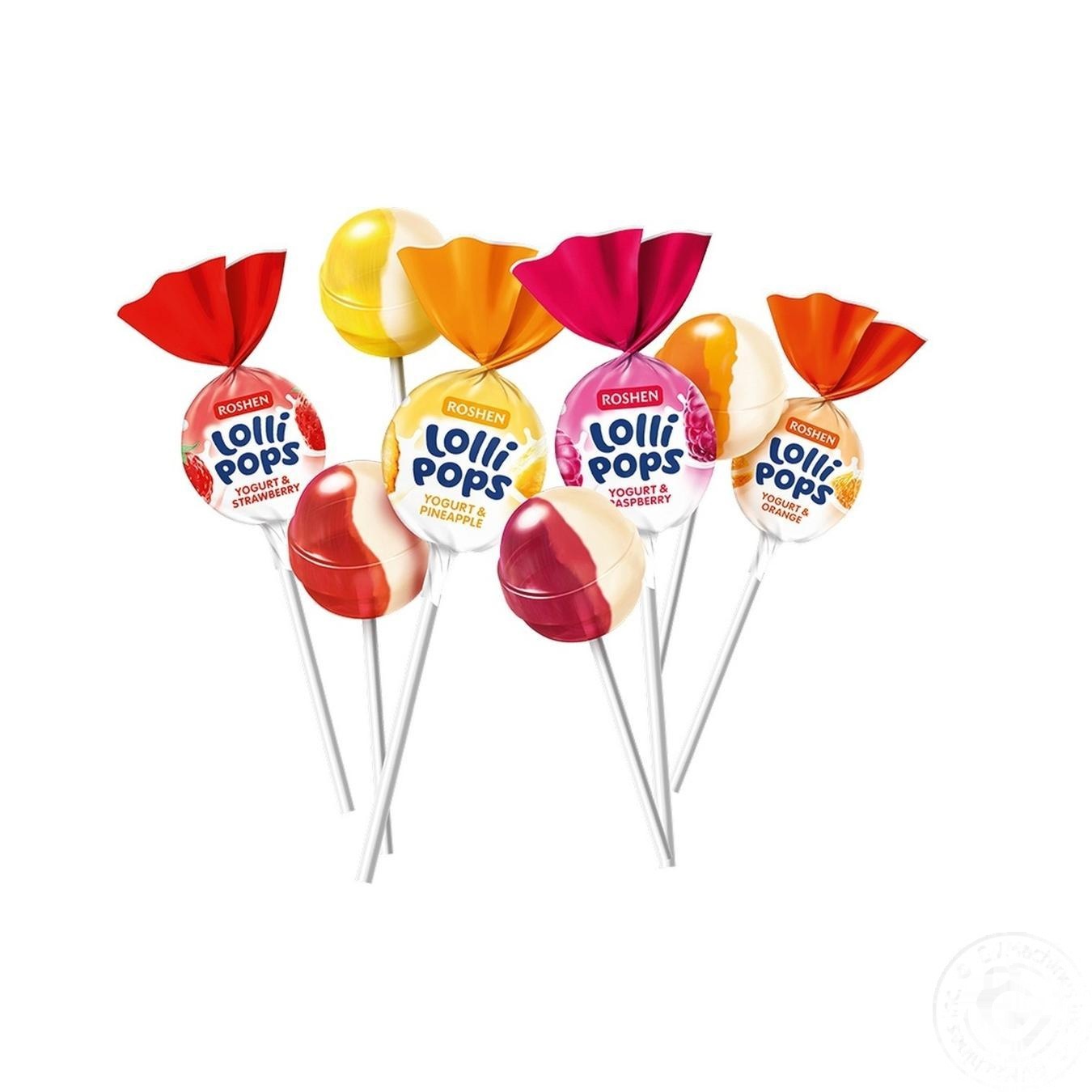 

Карамель Roshen LolliPops с йогуртовыми вкусами