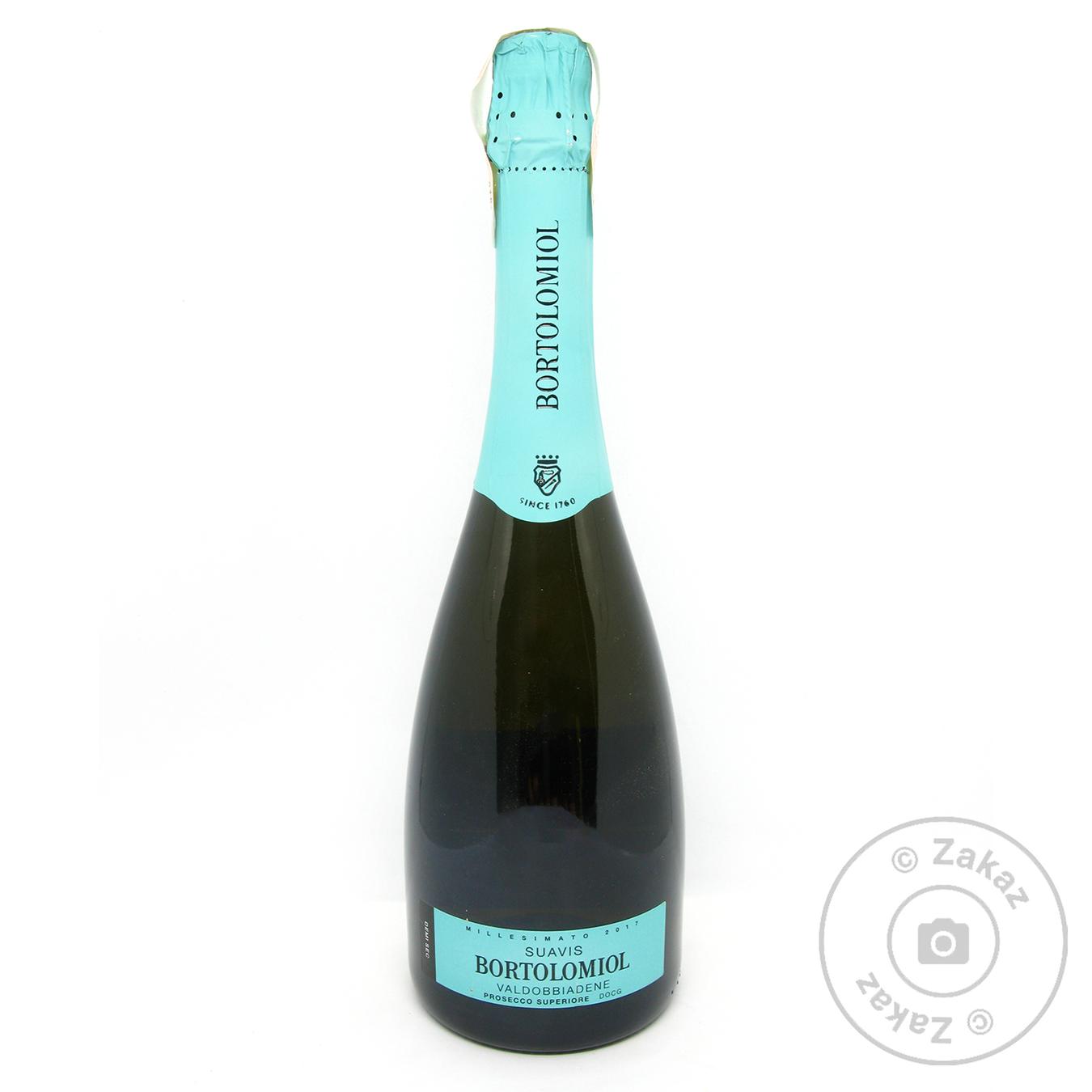 

Вино игристое Bortolomiol Suavis Valdobbiadene Prosecco Superiore белое полусухое 11% 0,75л