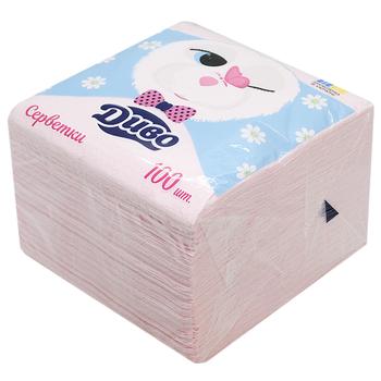 Dyvo 1-Ply Pink Table Napkins 33x33cm 100pcs - buy, prices for - photo 4