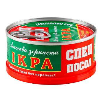 Икра лососевая Спецпосол 100г ж/б - купить, цены на Auchan - фото 1