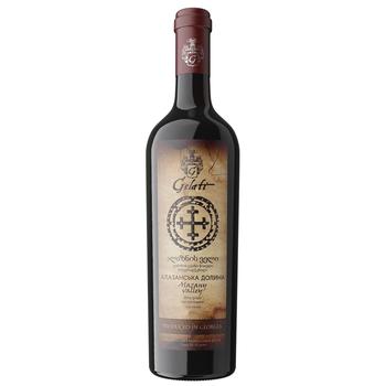 Gelati Alazani Valley Red Semi-Sweet Wine 10-13% 0.75l - buy, prices for AlcoHub - photo 1