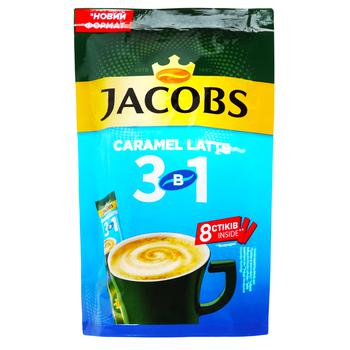 Напиток кофейный Jacobs Caramel Latte 3в1 8х12,3г - купить, цены на Auchan - фото 1