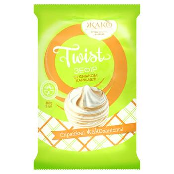 Зефир Жако Twist со вкусом карамели  300г - купить, цены на Auchan - фото 1