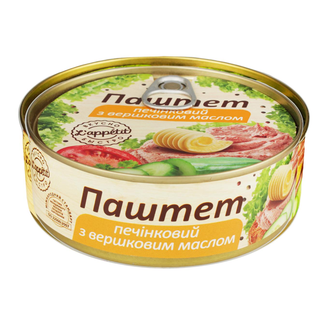 

Паштет L'appetit печеночный со сливочным маслом 240г