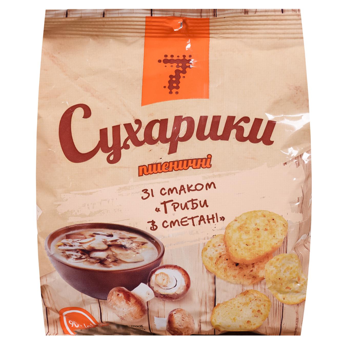 

Сухари пшеничные 7 со вкусом грибы в сметане 90г