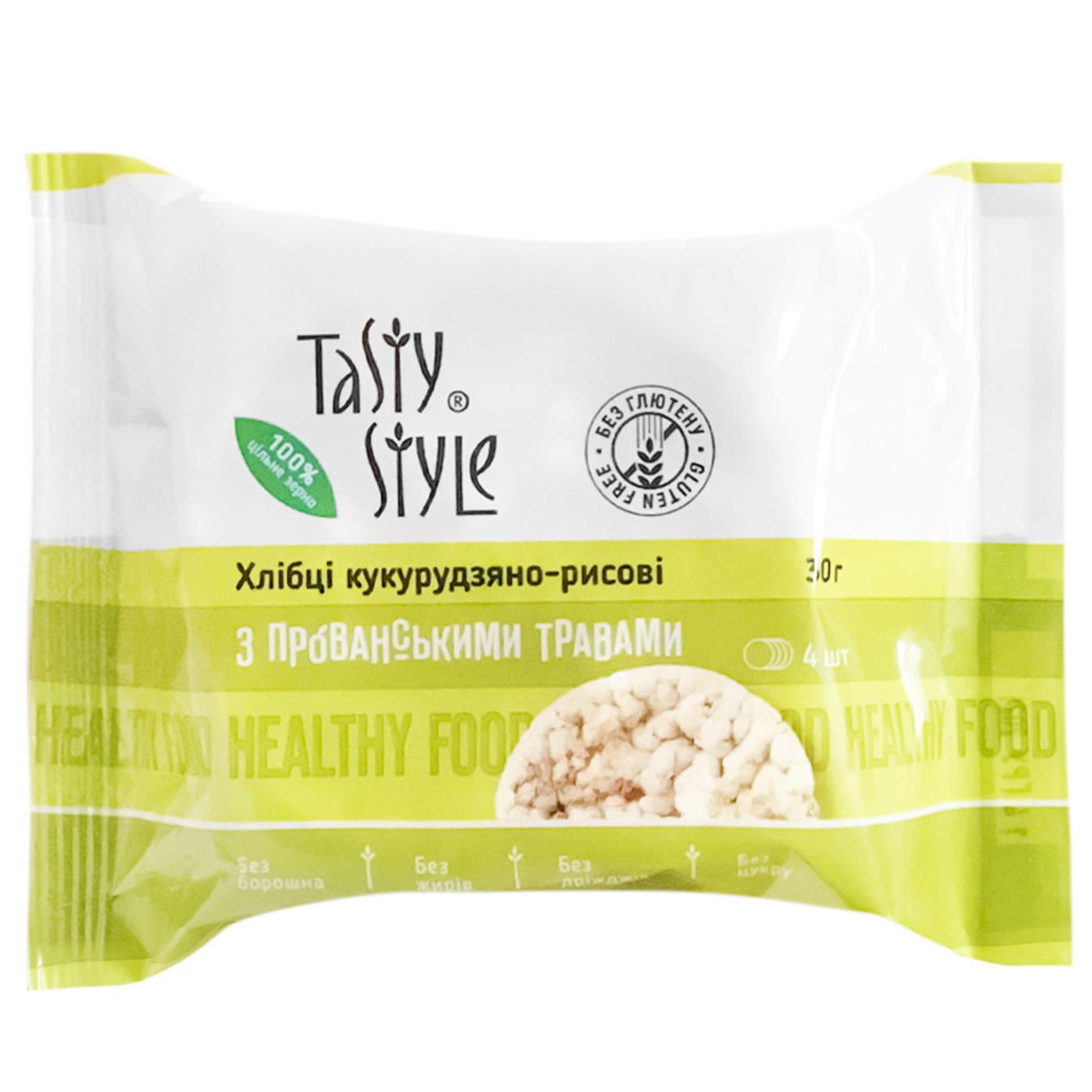 

Хлебцы Tasty Style безглютеновые кукурузно-рисовые с прованскими травами 30г
