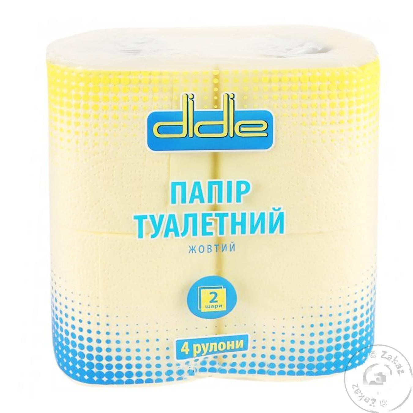 

Туалетная бумага Didie желтая 4шт