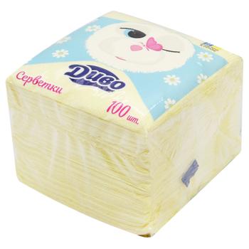 Dyvo 1-Ply Yellow Table Napkins 24x24cm 100pcs - buy, prices for Ideal - photo 4