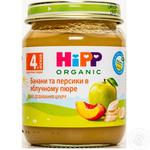 Фруктовое пюре Hipp Бананы и персики в яблочном пюре с 4-х месяцев 125г