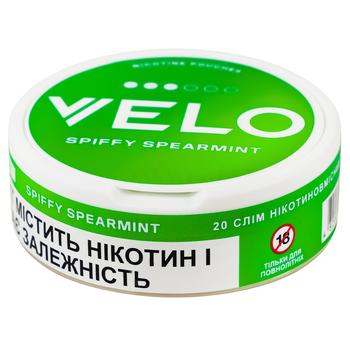 Паучі нікотиновмісні Velo Spiffy Spearmint Класичний 20шт