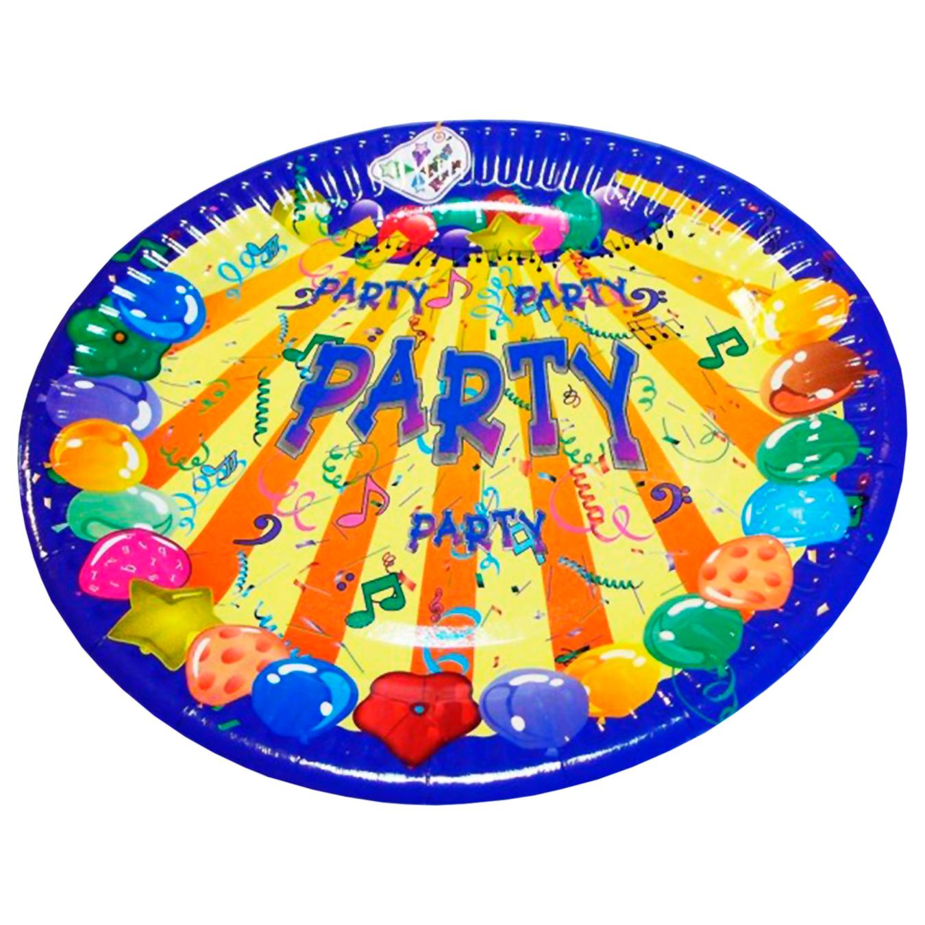 

Тарелка одноразовая Party House Party бумажная 18см 6шт