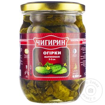 Chigirin Pickled Cucumbers 3-5cm 450g - buy, prices for - photo 1