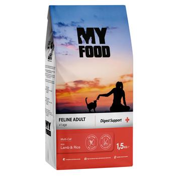 Корм сухий My Food з ягням та рисом для котів 1,5кг - купити, ціни на NOVUS - фото 1