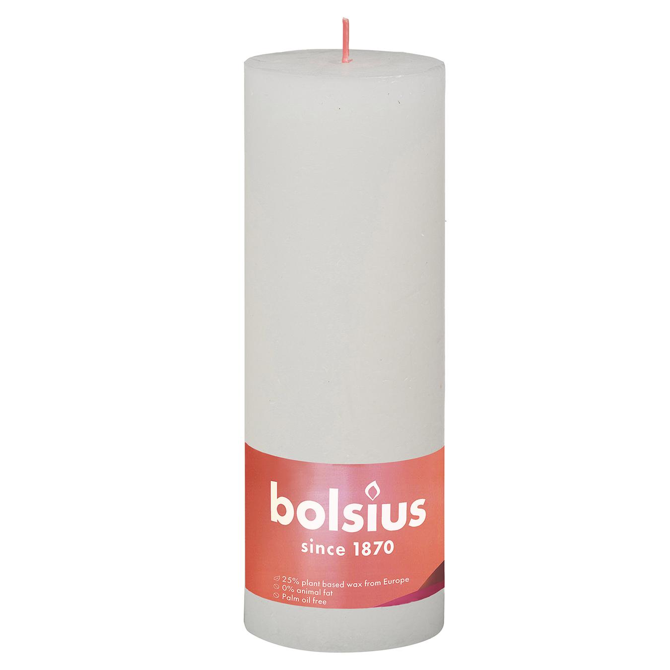 

Свеча Bolsius рустик белая 190/68