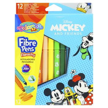 Colorino Mickey Felt-tip Pens 12 colors 12pcs - buy, prices for - photo 1