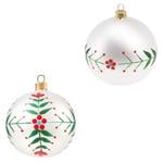 Koopman Christmas Ball with Flower 8cm in Assortment