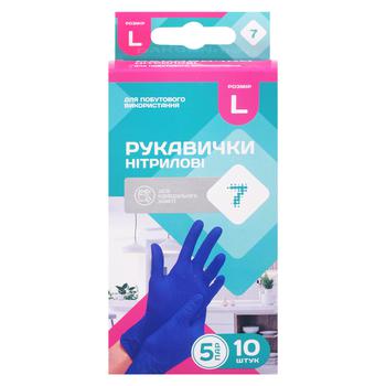 Semerka Household Gloves L 10pcs - buy, prices for COSMOS - photo 1