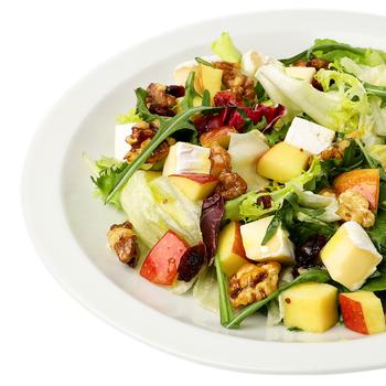 With Brie Cheese, Apple and Nuts Salad