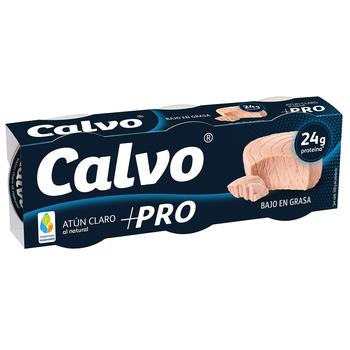 Тунець у власному соку PRO+ CALVO 65г*3шт