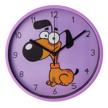 Optima Little Dog Purple Wall Clock