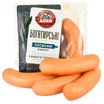 Alan Bohatyrski Boiled Sausages Top Grade ~500g - buy, prices for METRO - photo 1