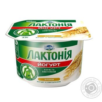 Йогурт Лактония Злаки с лактулозой  3.3% 115г купить, цены на МегаМаркет - фото 1