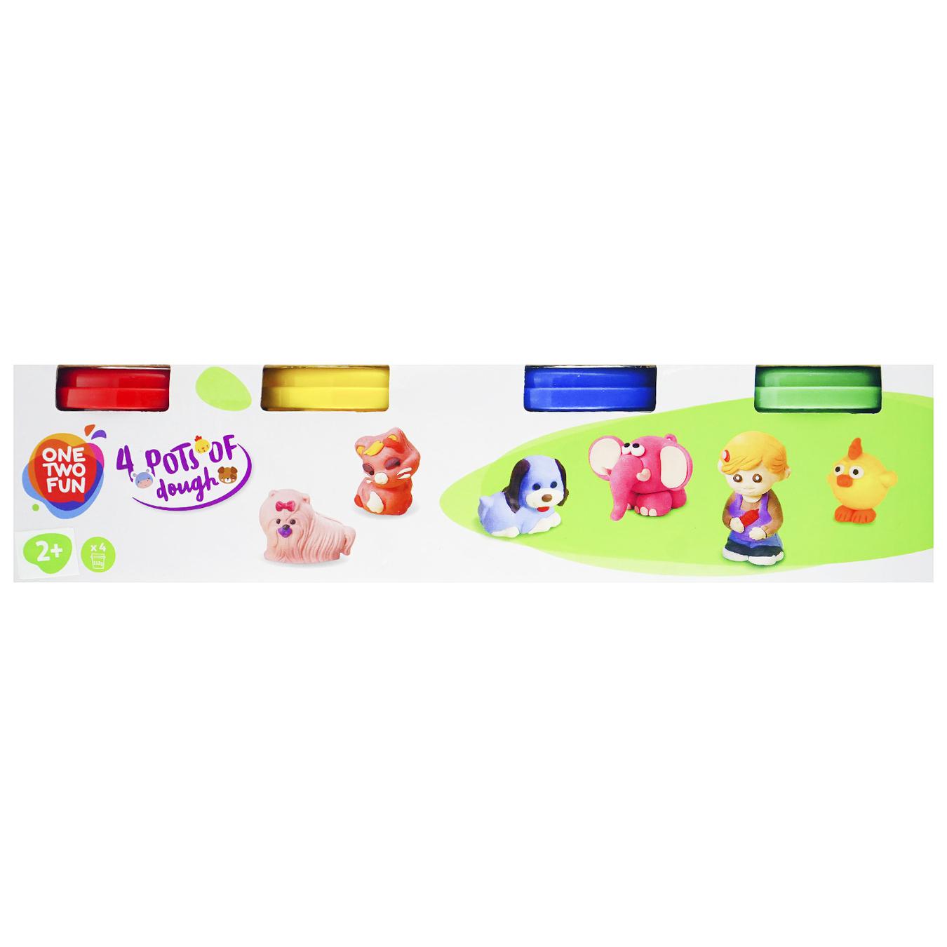 

Тесто для лепки One Two Fun 4шт