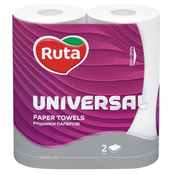 Ruta White Paper Towels 2layer 2pcs - buy, prices for MegaMarket - photo 1