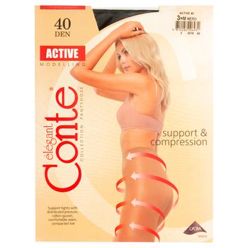 Колготи жіночі Conte Active 40ден р.3 Nero - купити, ціни на Auchan - фото 1