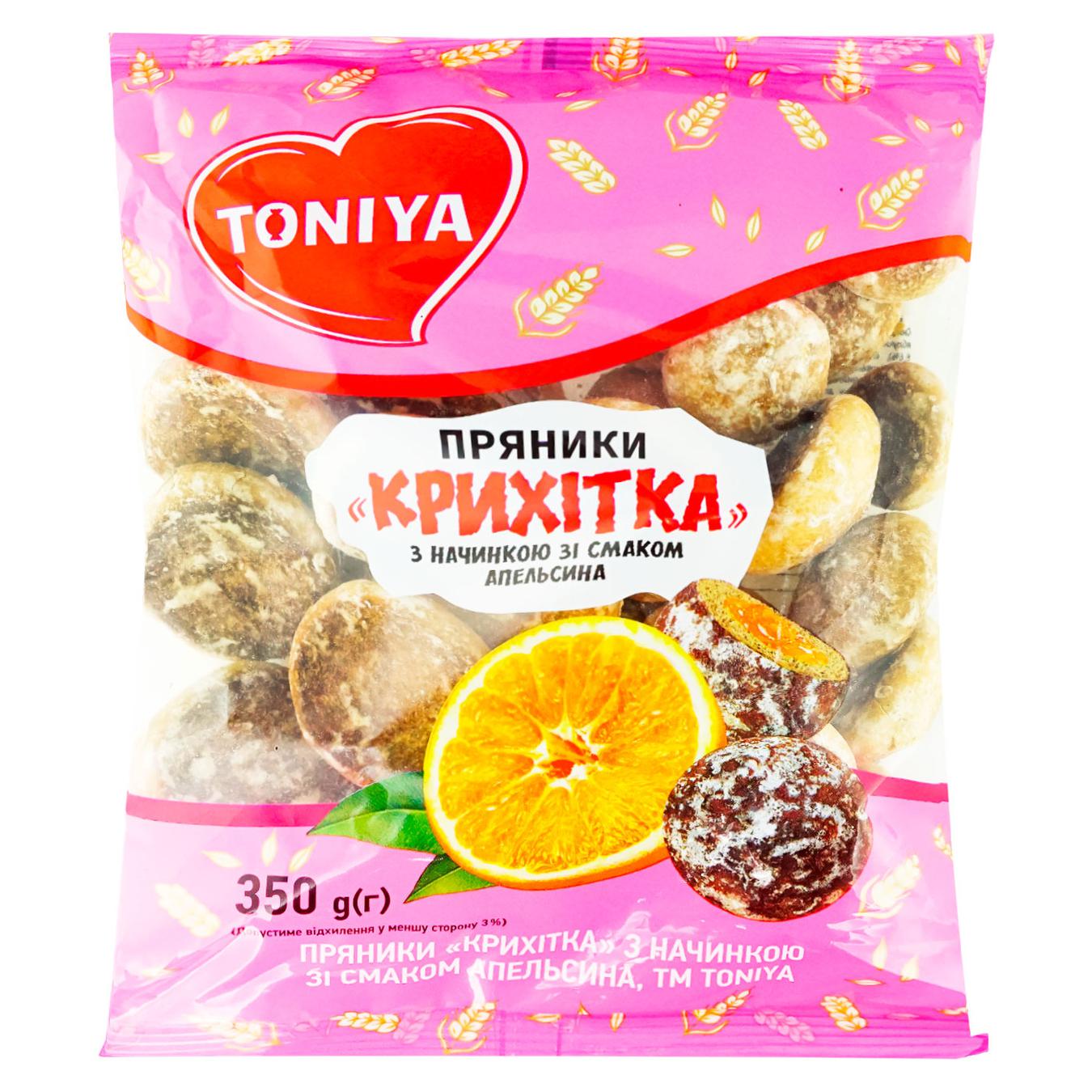 

Пряник Крихітка TM TONIYA з начинкою апельсин 350г