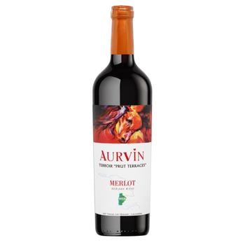 Aurvin Merlot Terroir Prut Terraces Red Dry Wine 13.5% 0.75l