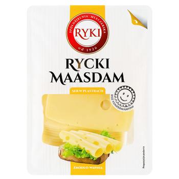 Сыр Ryki Маасдам нарезанный 45% 300г - купить, цены на NOVUS - фото 1