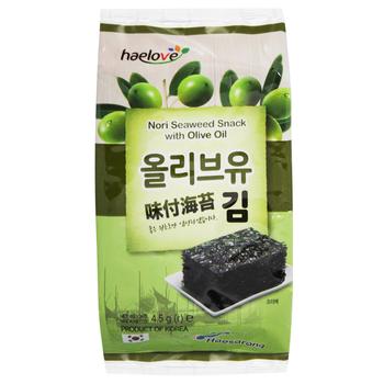 Haelove Nori Seawees Snack with Olive Oil 4.5g - buy, prices for NOVUS - photo 1