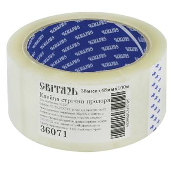 Клейка стрічка прозора Світязь 38х48см 100м - купити, ціни на Таврія В - фото 1