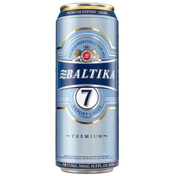 Beer Baltika №7 5.4% 500ml can - buy, prices for COSMOS - photo 1