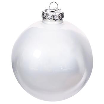 Pearl Silver Christmas Ball 8cm - buy, prices for Tavria V - photo 1