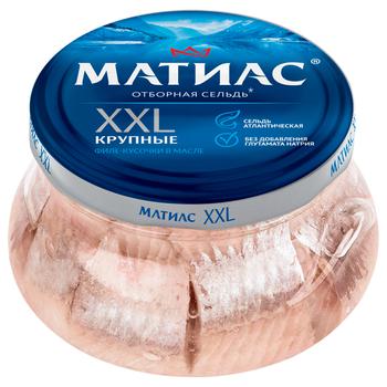 Santa Bremor Mathias XXL Selected Herring Fillet Pieces in Oil 260g - buy, prices for COSMOS - photo 1