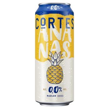 Пиво безалкогольное Cortes Ananas 0% 0,5л - купить, цены на МегаМаркет - фото 1