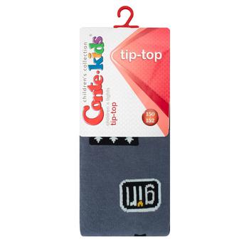 Колготи Conte Kids Tip-Top дитячі бавовняні темний джинс 150-152р