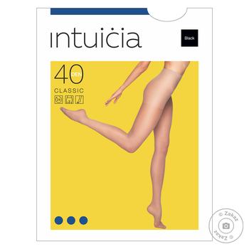 Колготки Intuicia Classic жіночі чорні 40ден 3р - купити, ціни на ULTRAMARKET - фото 1