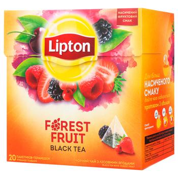 Чай чорний Lipton Forest Fruit 1,7г*20шт - купити, ціни на METRO - фото 1