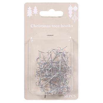 Silver Hook Set for Christmas Decorations 50pcs