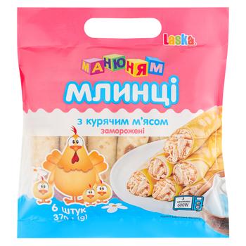 Laska Ma-niu-nia Pancakes with Chicken Meat 370g - buy, prices for Auchan - photo 1