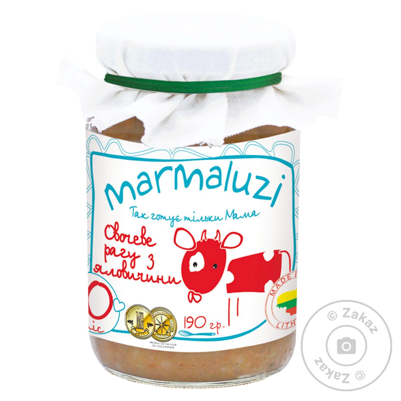 

Пюре Marmaluzi овощное рагу с говядиной 190г