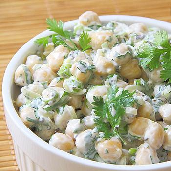 Diet salad with yogurt