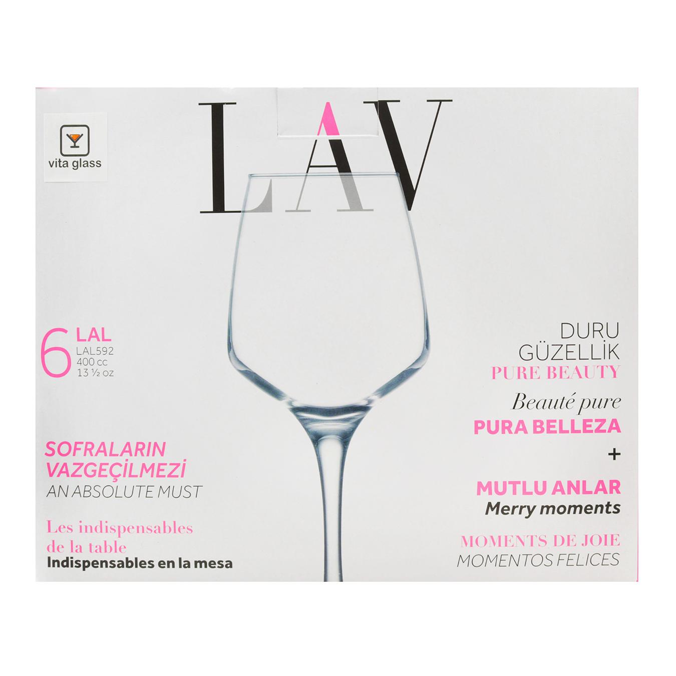 

Набір келихів LAL 400 мл 6 шт.