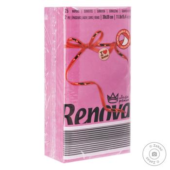 Renowa Two-Layer Fuchsia Napkins 39х30cm 25pcs - buy, prices for Vostorg - photo 1