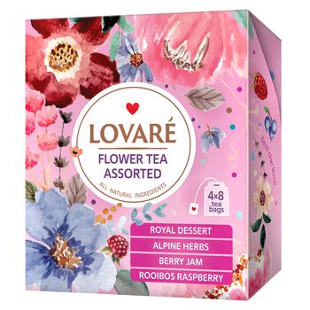 Чай квітковий Lovare Assorted 1,5г*32шт - купити, ціни на МегаМаркет - фото 1