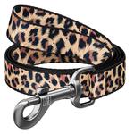 Поводок для собак Waudog нейлоновый M 200см/20мм с рисунком леопард